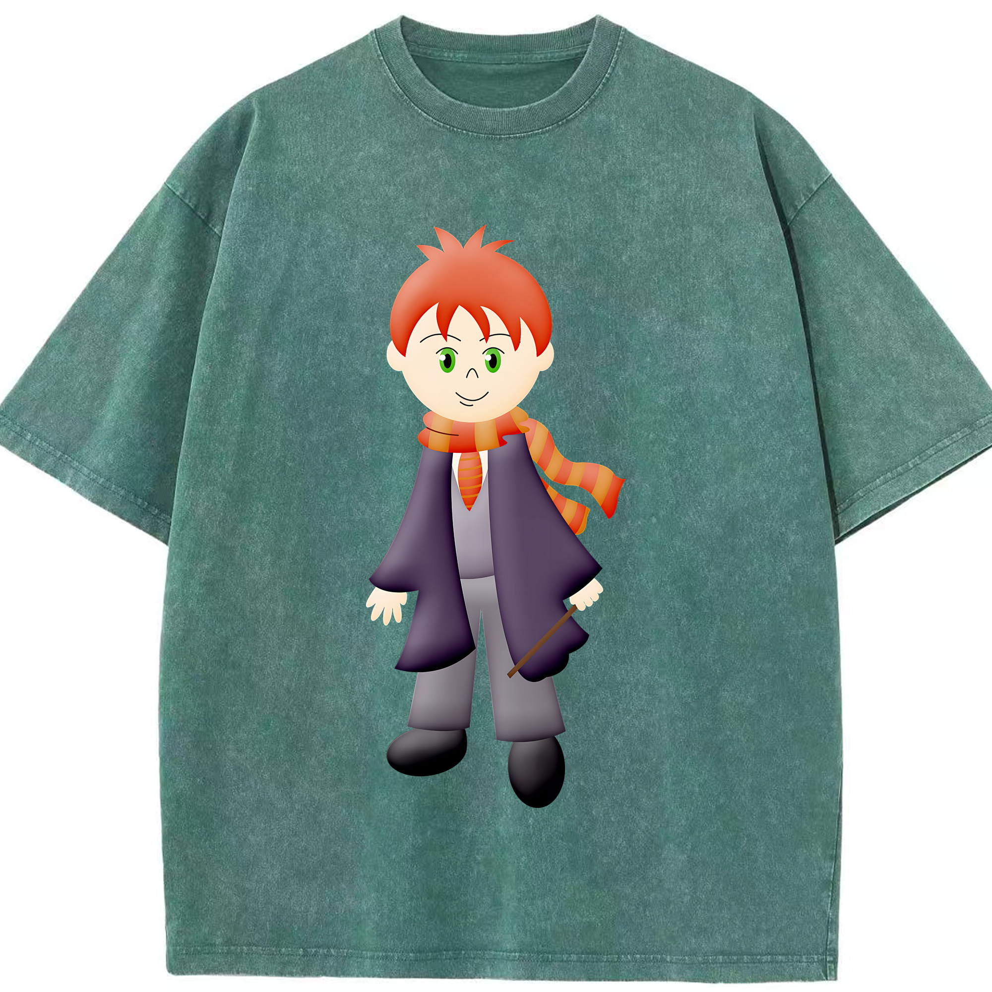 （画像用） Harry Potter ハリー・ポッターシリーズ 綿100% ヴィンテージ風 半袖Tシャツ（フロントプリント）